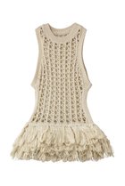 【メゾンスペシャル/MAISON SPECIAL】のFringe Mesh Vest/フリンジメッシュベスト 人気、トレンドファッション・服の通販 founy(ファニー) ファッション Fashion レディースファッション Fashion for Women アウター Coat / Outerwear Collection トップス・カットソー Cut & Sew Tops キャミソール&ノースリーブ Camisoles & Sleeveless Tops シャツ・ブラウス・オフィスカジュアル Elegant Blouses & Button-Ups ベスト&ジレ / 重ね着スタイル Vests & Gilets インナー Innerwear クロシェ Crochet, Knitted Lace シアー Sheer, See-Through 手編み Hand-Knitted, Handmade Knit ノースリーブ Sleeveless, No-Sleeve フリンジ Fringe, Tassel ベスト Vest, Waistcoat メッシュ Mesh, Net Fabric おすすめ Recommended / Our Picks thumbnail WHT(ホワイト)|ID: prp329100004901765 ipo3291000000036681052