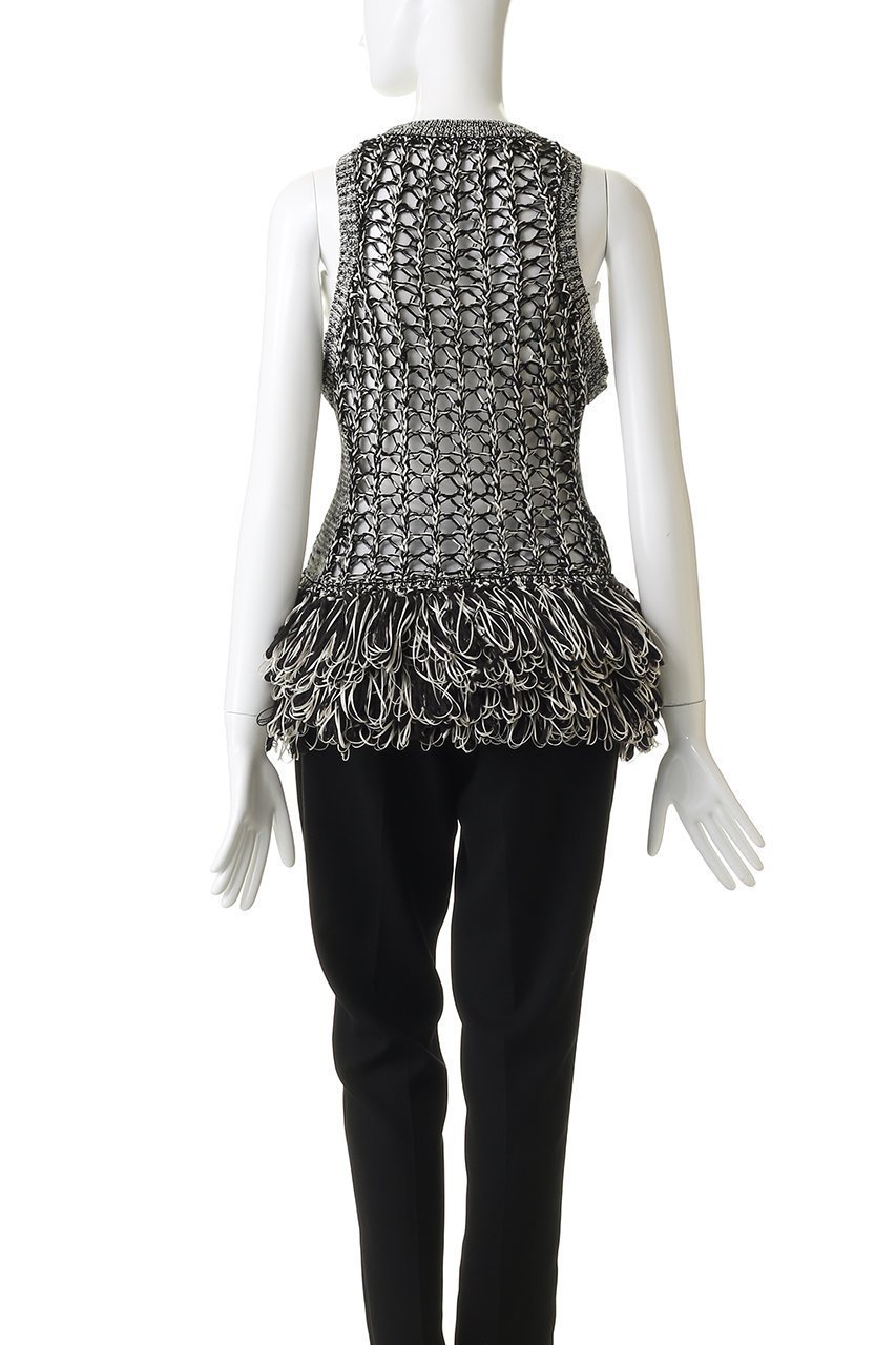 【メゾンスペシャル/MAISON SPECIAL】のFringe Mesh Vest/フリンジメッシュベスト 人気、トレンドファッション・服の通販 founy(ファニー) 　ファッション　Fashion　レディースファッション　Fashion for Women　アウター　Coat / Outerwear Collection　トップス・カットソー　Cut & Sew Tops　キャミソール&ノースリーブ　Camisoles & Sleeveless Tops　シャツ・ブラウス・オフィスカジュアル　Elegant Blouses & Button-Ups　ベスト&ジレ / 重ね着スタイル　Vests & Gilets　インナー　Innerwear　クロシェ　Crochet, Knitted Lace　シアー　Sheer, See-Through　手編み　Hand-Knitted, Handmade Knit　ノースリーブ　Sleeveless, No-Sleeve　フリンジ　Fringe, Tassel　ベスト　Vest, Waistcoat　メッシュ　Mesh, Net Fabric　おすすめ　Recommended / Our Picks　other-4|ID: prp329100004901765 ipo3291000000036711745