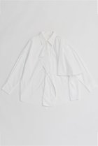 【メゾンスペシャル/MAISON SPECIAL】のAsymmetrical drape shirt/アシンメトリードレープシャツ WHT(ホワイト)|ID: prp329100004901768 ipo3291000000036908767
