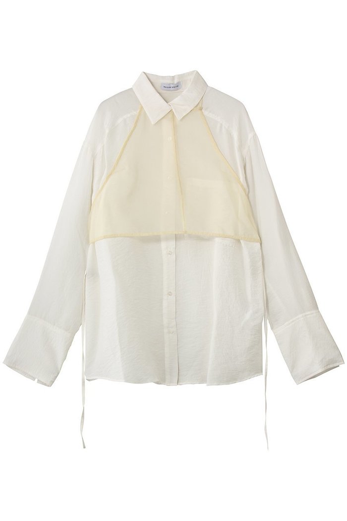 【メゾンスペシャル/MAISON SPECIAL】のSheer Bustier Combi Shorts/シアービスチェコンビシャツ インテリア・キッズ・メンズ・レディースファッション・服の通販 founy(ファニー) https://founy.com/ ファッション Fashion レディースファッション Fashion for Women トップス・カットソー Cut & Sew Tops シャツ・ブラウス・オフィスカジュアル Elegant Blouses & Button-Ups ビスチェ Bustiers & Corset Tops / Layered Bustier Style おすすめ Recommended / Our Picks シアー Sheer, See-Through ストライプ Stripe, Striped Pattern スリーブ Sleeve, Long Sleeve / Short Sleeve ビスチェ Bustier, Corset Top ロング Long, Long-Length |ID: prp329100004901770 ipo3291000000036681108