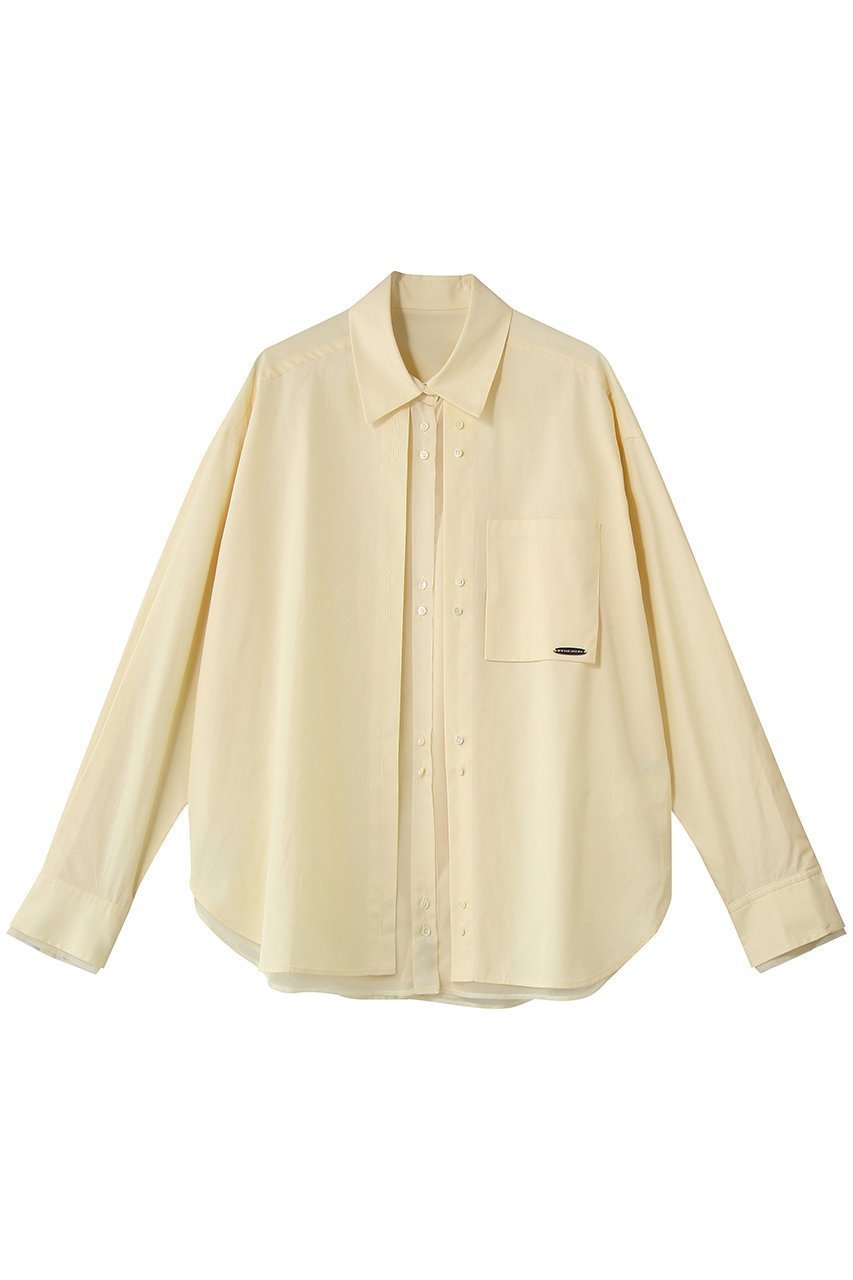 【メゾンスペシャル/MAISON SPECIAL】のSheer Shirt/シースルーシャツ インテリア・キッズ・メンズ・レディースファッション・服の通販 founy(ファニー) 　ファッション　Fashion　レディースファッション　Fashion for Women　トップス・カットソー　Cut & Sew Tops　シャツ・ブラウス・オフィスカジュアル　Elegant Blouses & Button-Ups　オーガンジー　Organza Fabric　春　Spring　クラシック　Classic, Timeless Style　シアー　Sheer, See-Through　シンプル　Simple, Minimal　スポーティ　Sporty, Casual Athletic　スリーブ　Sleeve, Long Sleeve / Short Sleeve　ロング　Long, Long-Length　ワイド　Wide, Wide Fit　L.YEL(ライトイエロー)|ID: prp329100004901772 ipo3291000000036681142