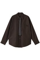 【メゾンスペシャル/MAISON SPECIAL】のStriped Neck Tie Shirt/ストライプネクタイシャツ 人気、トレンドファッション・服の通販 founy(ファニー) ファッション Fashion レディースファッション Fashion for Women トップス・カットソー Cut & Sew Tops シャツ・ブラウス・オフィスカジュアル Elegant Blouses & Button-Ups おすすめ Recommended / Our Picks カーゴパンツ Cargo Pants, Utility Pants スラックス Slacks, Dress Pants スリット Slit, Slit Detail スリーブ Sleeve, Long Sleeve / Short Sleeve デニム Denim, Jeans Material バランス Balance, Style Balance ロング Long, Long-Length thumbnail BRN(ブラウン)|ID: prp329100004901775 ipo3291000000036681174