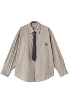 【メゾンスペシャル/MAISON SPECIAL】のStriped Neck Tie Shirt/ストライプネクタイシャツ 人気、トレンドファッション・服の通販 founy(ファニー) ファッション Fashion レディースファッション Fashion for Women トップス・カットソー Cut & Sew Tops シャツ・ブラウス・オフィスカジュアル Elegant Blouses & Button-Ups おすすめ Recommended / Our Picks カーゴパンツ Cargo Pants, Utility Pants スラックス Slacks, Dress Pants スリット Slit, Slit Detail スリーブ Sleeve, Long Sleeve / Short Sleeve デニム Denim, Jeans Material バランス Balance, Style Balance ロング Long, Long-Length thumbnail GRY(グレー)|ID: prp329100004901775 ipo3291000000036681175