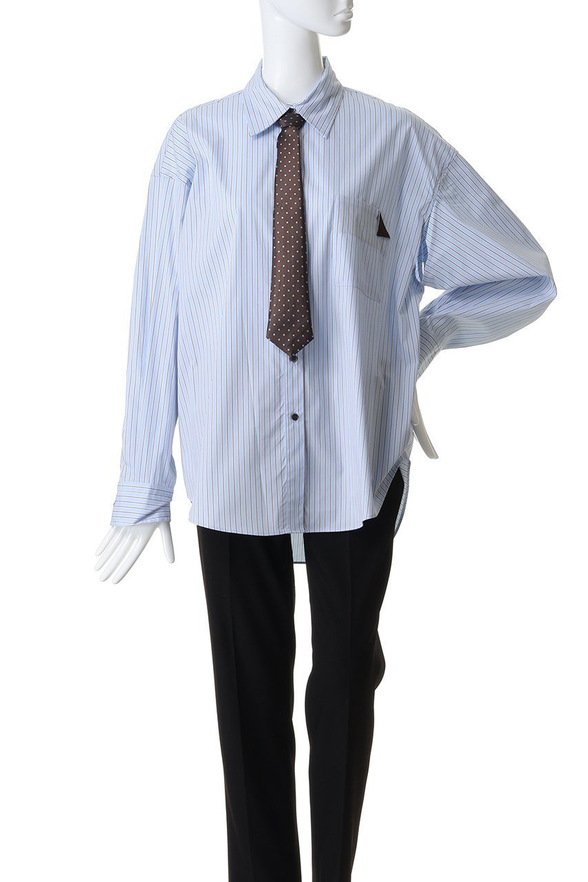 【メゾンスペシャル/MAISON SPECIAL】のStriped Neck Tie Shirt/ストライプネクタイシャツ 人気、トレンドファッション・服の通販 founy(ファニー) ファッション Fashion レディースファッション Fashion for Women トップス・カットソー Cut & Sew Tops シャツ・ブラウス・オフィスカジュアル Elegant Blouses & Button-Ups おすすめ Recommended / Our Picks カーゴパンツ Cargo Pants, Utility Pants スラックス Slacks, Dress Pants スリット Slit, Slit Detail スリーブ Sleeve, Long Sleeve / Short Sleeve デニム Denim, Jeans Material バランス Balance, Style Balance ロング Long, Long-Length other-2|ID: prp329100004901775 ipo3291000000036711786