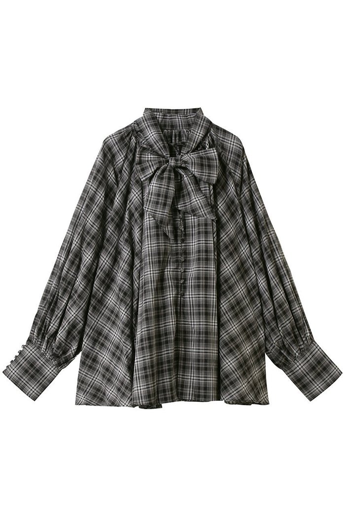 【メゾンスペシャル/MAISON SPECIAL】のV-neck voluminous blouse/タイ付Vネックボリュームブラウス インテリア・キッズ・メンズ・レディースファッション・服の通販 founy(ファニー) https://founy.com/ ファッション Fashion レディースファッション Fashion for Women トップス・カットソー Cut & Sew Tops シャツ・ブラウス・オフィスカジュアル Elegant Blouses & Button-Ups Vネックトップス V-Neck Tops / V-Cut Neckline Shirts キュプラ Cupro, Eco Fabric ストライプ Stripe, Striped Pattern スリーブ Sleeve, Long Sleeve / Short Sleeve チェック Check, Plaid, Tartan フラット Flat, Flat Shoes フロント Front, Front Design マフラー Scarf, Muffler リボン Ribbon, Bow ロング Long, Long-Length |ID: prp329100004901782 ipo3291000000036681244