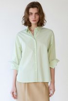 【マルティニーク/martinique】のESSENTIAL レギュラーシャツ 大人の最旬トレンドファッション＆コーディネート founy(ファウニー) ファッション Fashion レディースファッション Fashion for Women トップス・カットソー Cut & Sew Tops シャツ・ブラウス・オフィスカジュアル Elegant Blouses & Button-Ups インナー Innerwear コンパクト Compact, Small Size スタンダード Standard, Basic スリーブ Sleeve, Long Sleeve / Short Sleeve バランス Balance, Style Balance レギュラー Regular, Standard Fit ロング Long, Long-Length thumbnail グリーンストライプ|ID: prp329100004901790 ipo3291000000036681315