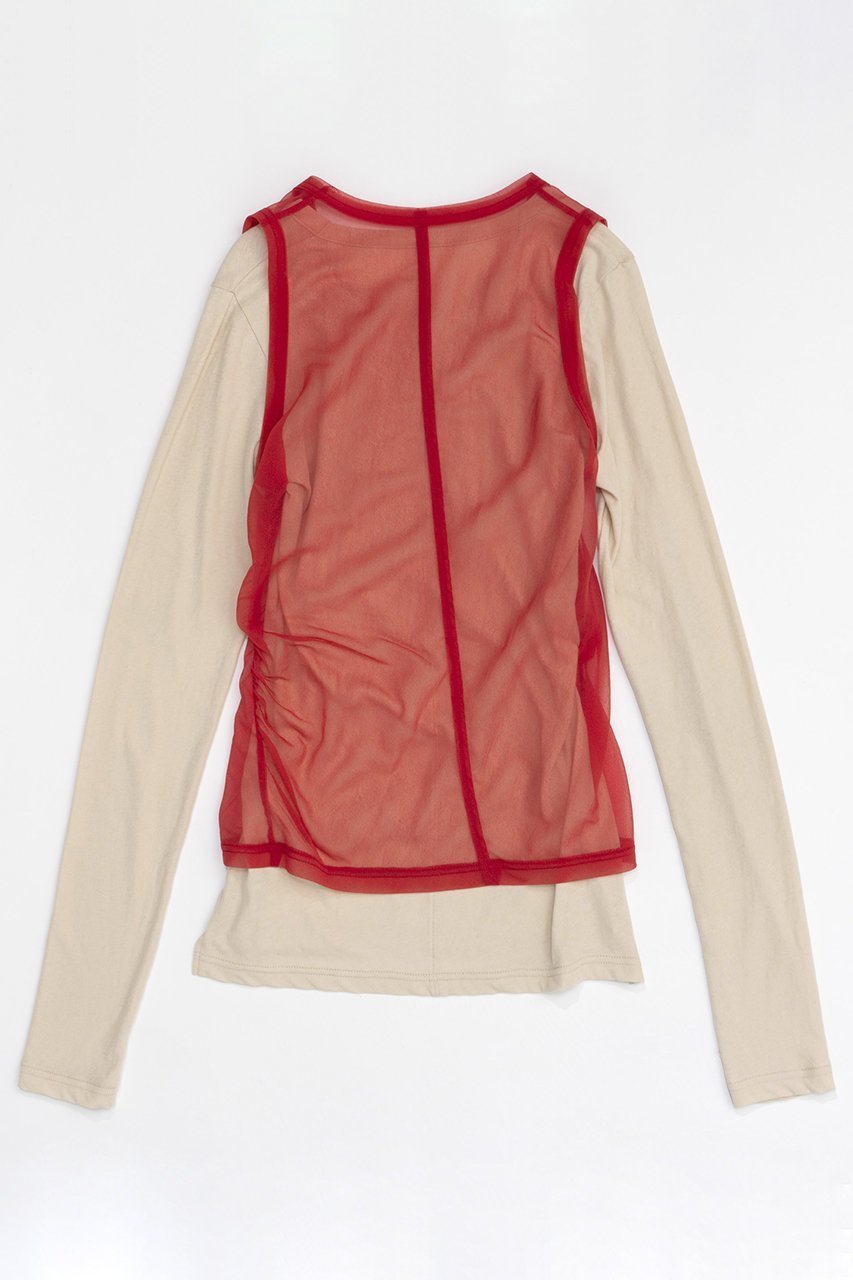 【メゾンスペシャル/MAISON SPECIAL】のHenry Neck Tank Top Layered Tops/ヘンリータンクレイヤードトップス 人気、トレンドファッション・服の通販 founy(ファニー) ファッション Fashion レディースファッション Fashion for Women トップス・カットソー Cut & Sew Tops シャツ・ブラウス・オフィスカジュアル Elegant Blouses & Button-Ups ロングTシャツ・Tシャツ Longline T-Shirts & Tees カットソー・ベーシックTシャツ Cut-and-Sewn Tops / Stretch Tees & Basics エアリー Airy Texture カットソー Cut and Sewn Top ギャザー Gathered, Ruffled シンプル Simple, Minimal スリーブ Sleeve, Long Sleeve / Short Sleeve タンク Tank Top, Sleeveless Top 長袖 Long Sleeve, Full Sleeve ロング Long, Long-Length other-4|ID: prp329100004901792 ipo3291000000036681339