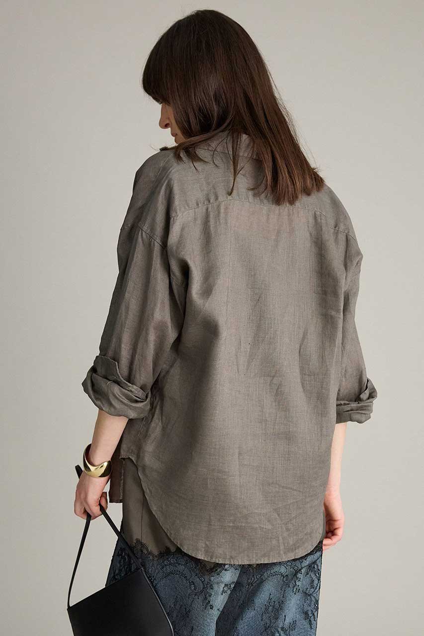 【ブリル/BRILL】のリネンスキッパーシャツ 人気、トレンドファッション・服の通販 founy(ファニー) ファッション Fashion レディースファッション Fashion for Women トップス・カットソー Cut & Sew Tops シャツ・ブラウス・オフィスカジュアル Elegant Blouses & Button-Ups スリーブ Sleeve, Long Sleeve / Short Sleeve ポケット Pocket, Pocket Detail リネン Linen, Linen Fabric ロング Long, Long-Length other-4|ID: prp329100004901802 ipo3291000000036711890