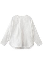 【フローレント/FLORENT】のカットジャカード クルーネック ブラウス 人気、トレンドファッション・服の通販 founy(ファニー) ファッション Fashion レディースファッション Fashion for Women トップス・カットソー Cut & Sew Tops シャツ・ブラウス・オフィスカジュアル Elegant Blouses & Button-Ups シンプル Simple, Minimal ジャカード／ジャガード Jacquard, Woven Pattern スリーブ Sleeve, Long Sleeve / Short Sleeve ロング Long, Long-Length 新作・新入荷 New Arrivals / New In thumbnail ホワイト|ID: prp329100004901807 ipo3291000000036681954