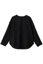 【フローレント/FLORENT】のカットジャカード クルーネック ブラウス 人気、トレンドファッション・服の通販 founy(ファニー) ファッション Fashion レディースファッション Fashion for Women トップス・カットソー Cut & Sew Tops シャツ・ブラウス・オフィスカジュアル Elegant Blouses & Button-Ups シンプル Simple, Minimal ジャカード／ジャガード Jacquard, Woven Pattern スリーブ Sleeve, Long Sleeve / Short Sleeve ロング Long, Long-Length 新作・新入荷 New Arrivals / New In thumbnail ブラック|ID: prp329100004901807 ipo3291000000036681955