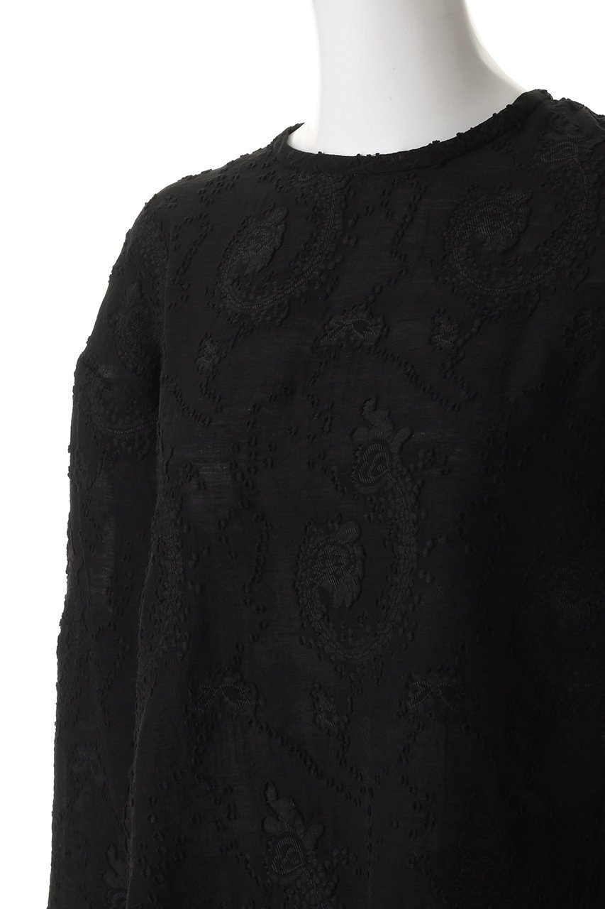 【フローレント/FLORENT】のカットジャカード クルーネック ブラウス 人気、トレンドファッション・服の通販 founy(ファニー) 　ファッション　Fashion　レディースファッション　Fashion for Women　トップス・カットソー　Cut & Sew Tops　シャツ・ブラウス・オフィスカジュアル　Elegant Blouses & Button-Ups　シンプル　Simple, Minimal　ジャカード／ジャガード　Jacquard, Woven Pattern　スリーブ　Sleeve, Long Sleeve / Short Sleeve　ロング　Long, Long-Length　新作・新入荷　New Arrivals / New In　other-5|ID: prp329100004901807 ipo3291000000036681959