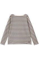 【マックスマーラ/Max Mara】の【Weekend Max Mara】ERASMO ボーダー ボートネックトップス 人気、トレンドファッション・服の通販 founy(ファニー) ファッション Fashion レディースファッション Fashion for Women トップス・カットソー Cut & Sew Tops シャツ・ブラウス・オフィスカジュアル Elegant Blouses & Button-Ups ロングTシャツ・Tシャツ Longline T-Shirts & Tees カットソー・ベーシックTシャツ Cut-and-Sewn Tops / Stretch Tees & Basics インナー Innerwear ジャケット Jacket, Outerwear スリーブ Sleeve, Long Sleeve / Short Sleeve デコルテ Décolleté, Neckline ボーダー Border, Stripe ロング Long, Long-Length 定番 Standard, Basic Item thumbnail アイボリー|ID: prp329100004901829 ipo3291000000036682200