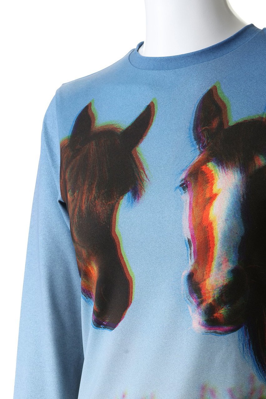 【メゾンスペシャル/MAISON SPECIAL】のTwin Horse Skin Top/ツインホーススキントップ 人気、トレンドファッション・服の通販 founy(ファニー) 　ファッション　Fashion　レディースファッション　Fashion for Women　トップス・カットソー　Cut & Sew Tops　シャツ・ブラウス・オフィスカジュアル　Elegant Blouses & Button-Ups　ロングTシャツ・Tシャツ　Longline T-Shirts & Tees　カットソー・ベーシックTシャツ　Cut-and-Sewn Tops / Stretch Tees & Basics　インナー　Innerwear　スリーブ　Sleeve, Long Sleeve / Short Sleeve　フィット　Fit, Slim Fit　プリント　Print, Printed Pattern　ロング　Long, Long-Length　other-5|ID: prp329100004901847 ipo3291000000036711954