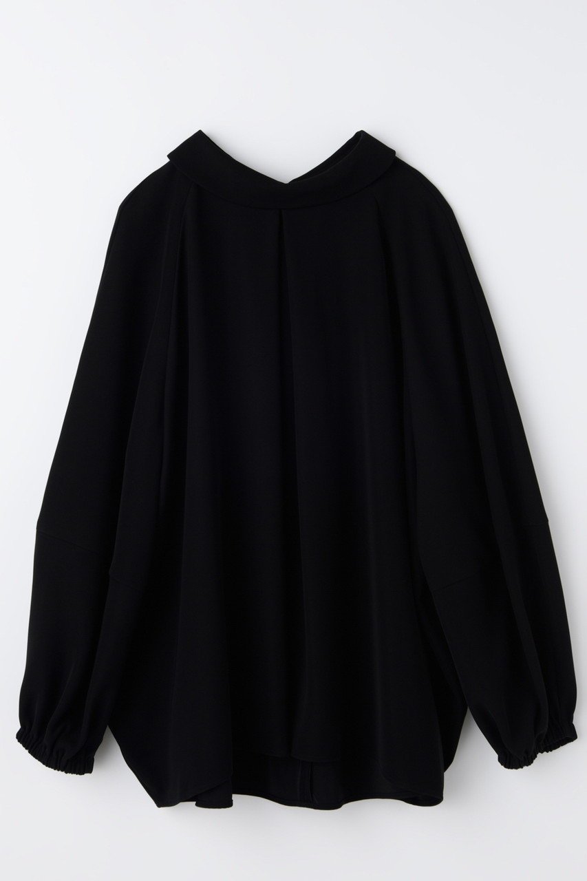 【エンフォルド/ENFOLD】のSTAND DRAPE インテリア・キッズ・メンズ・レディースファッション・服の通販 founy(ファニー) 　ファッション　Fashion　レディースファッション　Fashion for Women　トップス・カットソー　Cut & Sew Tops　シャツ・ブラウス・オフィスカジュアル　Elegant Blouses & Button-Ups　エレガント 上品　Elegant　シンプル　Simple, Minimal　スリーブ　Sleeve, Long Sleeve / Short Sleeve　ドレープ　Drape, Draping Fabric　リラックス　Relax, Relaxed Fit　ロング　Long, Long-Length　夏　Summer　ブラック|ID: prp329100004901865 ipo3291000000036682486