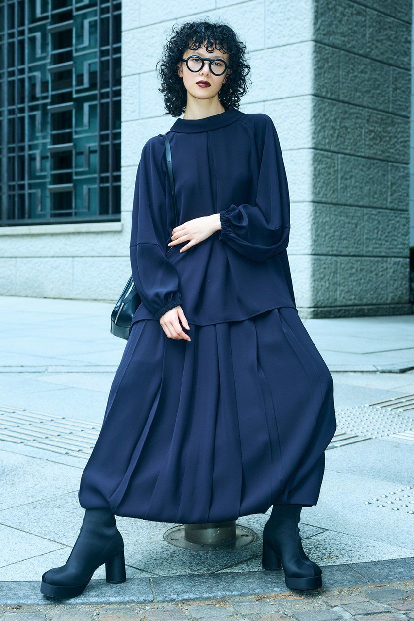 【エンフォルド/ENFOLD】のSTAND DRAPE 人気、トレンドファッション・服の通販 founy(ファニー) 　ファッション　Fashion　レディースファッション　Fashion for Women　トップス・カットソー　Cut & Sew Tops　シャツ・ブラウス・オフィスカジュアル　Elegant Blouses & Button-Ups　エレガント 上品　Elegant　シンプル　Simple, Minimal　スリーブ　Sleeve, Long Sleeve / Short Sleeve　ドレープ　Drape, Draping Fabric　リラックス　Relax, Relaxed Fit　ロング　Long, Long-Length　夏　Summer　other-3|ID: prp329100004901865 ipo3291000000036682489