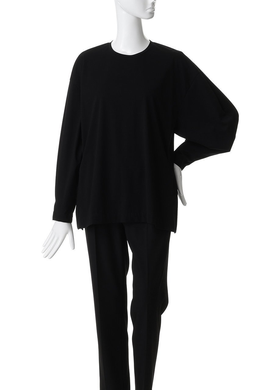 【エブール/ebure】の【店舗限定】ハイカウントプレーティング天竺 プルオーバーブラウス 人気、トレンドファッション・服の通販 founy(ファニー) 　ファッション　Fashion　レディースファッション　Fashion for Women　トップス・カットソー　Cut & Sew Tops　シャツ・ブラウス・オフィスカジュアル　Elegant Blouses & Button-Ups　カジュアルプルオーバー・ニットトップス　Pullovers & Knit Tops / Casual Pullovers　なめらか　Smooth, Silky Texture　カットソー　Cut and Sewn Top　シンプル　Simple, Minimal　ストレッチ　Stretch, Stretchy Fabric　スリット　Slit, Slit Detail　スリーブ　Sleeve, Long Sleeve / Short Sleeve　ロング　Long, Long-Length　エレガント 上品　Elegant　other-2|ID: prp329100004901871 ipo3291000000036682536