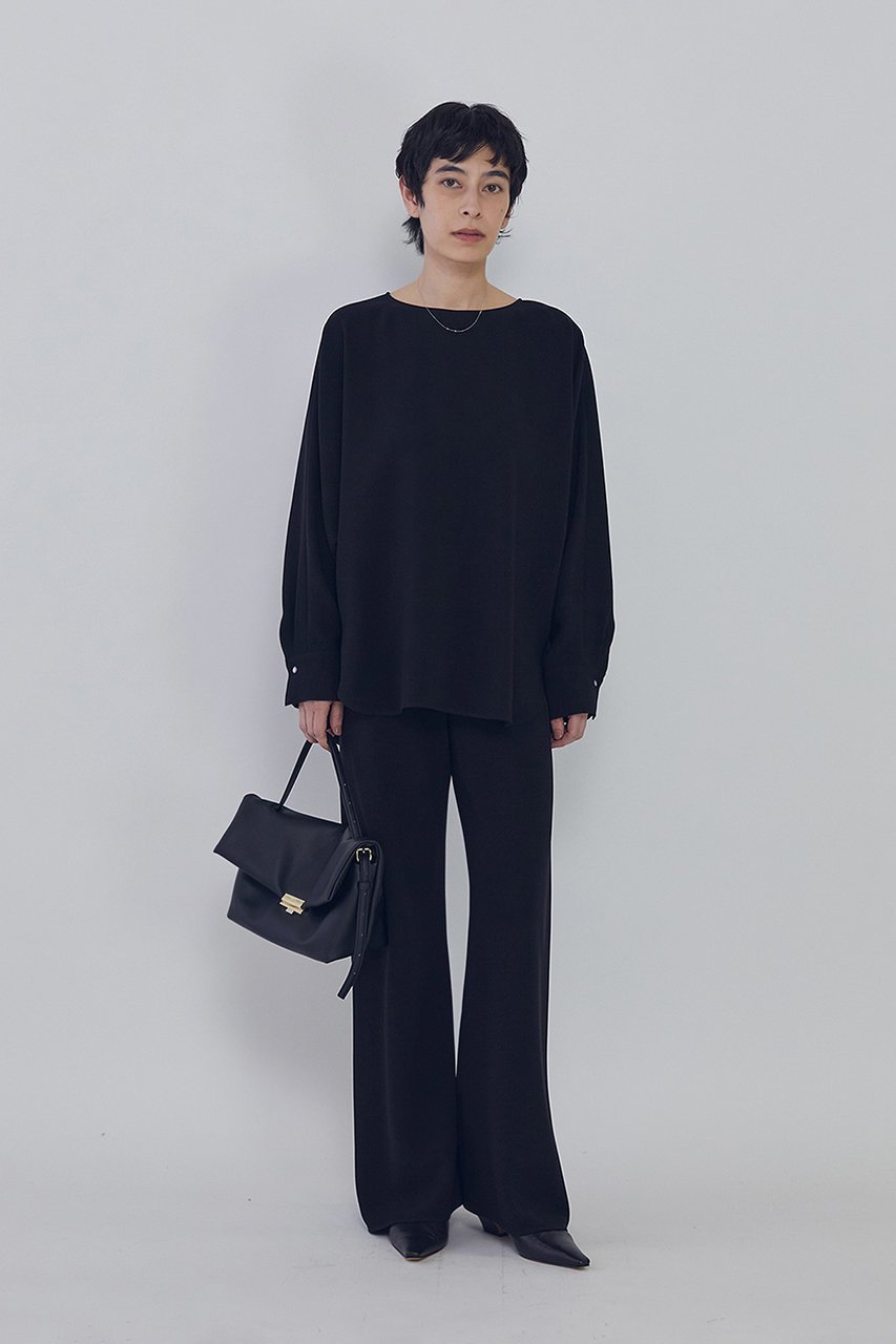 【プルミエ アロンディスモン/1er Arrondissement】のダブルクロスドルマンブラウス 人気、トレンドファッション・服の通販 founy(ファニー) 　ファッション　Fashion　レディースファッション　Fashion for Women　トップス・カットソー　Cut & Sew Tops　シャツ・ブラウス・オフィスカジュアル　Elegant Blouses & Button-Ups　カフス　Cuff Design　スリーブ　Sleeve, Long Sleeve / Short Sleeve　ダブル　Double, Double-Breasted　ドレープ　Drape, Draping Fabric　ロング　Long, Long-Length　other-7|ID: prp329100004901876 ipo3291000000036682583