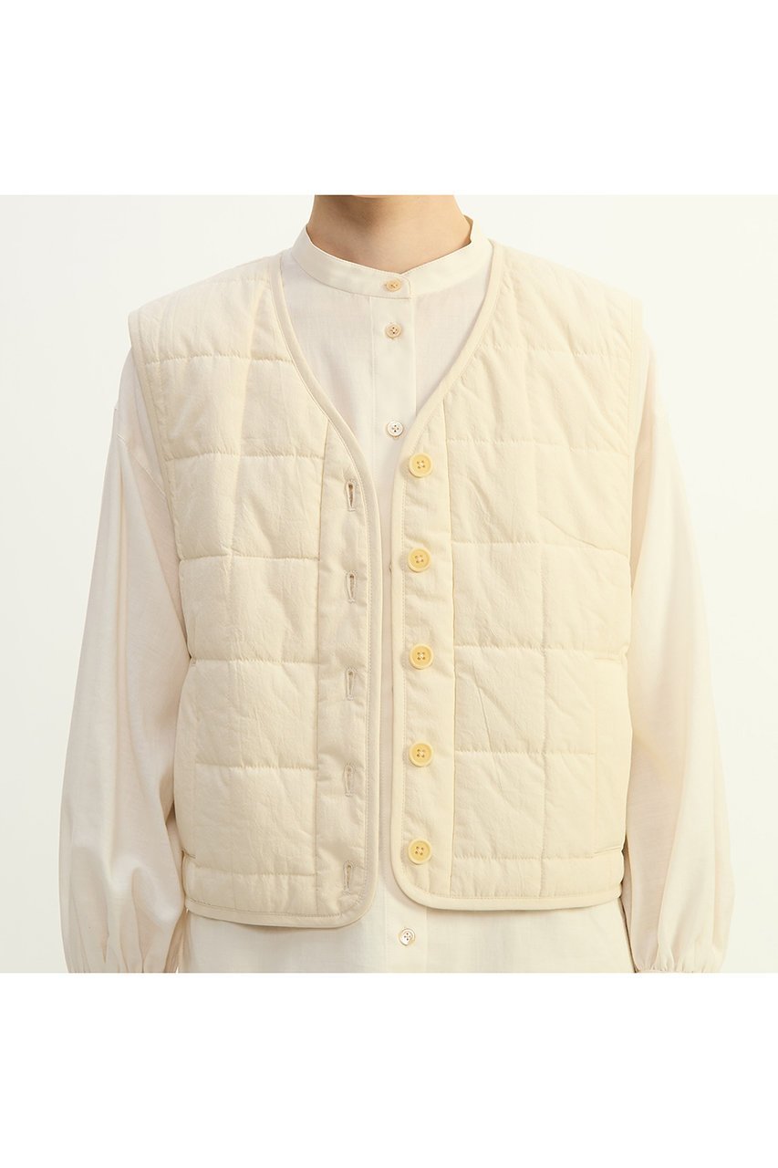 【プレインピープル/PLAIN PEOPLE】のコットンキルティングべスト 人気、トレンドファッション・服の通販 founy(ファニー) 　ファッション　Fashion　レディースファッション　Fashion for Women　アウター　Coat / Outerwear Collection　レディースジャケット・軽アウター　Jackets　キルティング　Quilted, Quilting　キルト　Quilt, Quilted Fabric　コンパクト　Compact, Small Size　ジャケット　Jacket, Outerwear　スクエア　Square, Square Shape　バランス　Balance, Style Balance　ベスト　Vest, Waistcoat　ヴィンテージ　Vintage Style　エレガント 上品　Elegant　other-5|ID: prp329100004901883 ipo3291000000036711973