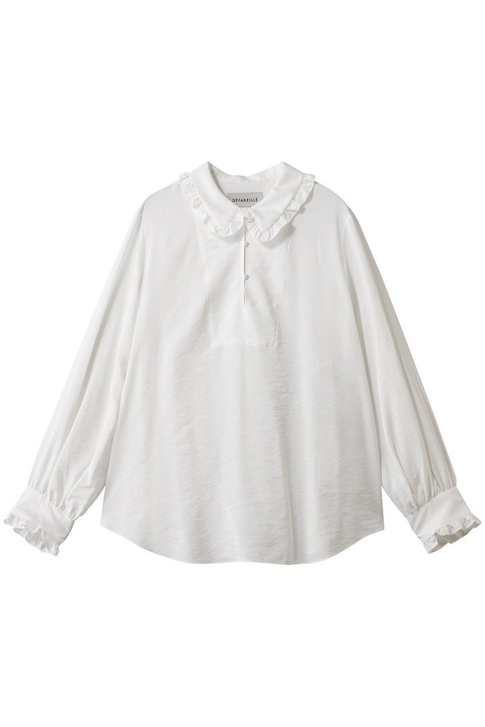 【デパリエ/DEPAREILLE】のシルクフリルブラウス インテリア・キッズ・メンズ・レディースファッション・服の通販 founy(ファウニー) https://founy.com/ ファッション Fashion レディースファッション Fashion for Women トップス・カットソー Cut & Sew Tops シャツ・ブラウス・オフィスカジュアル Elegant Blouses & Button-Ups おすすめ Recommended / Our Picks シルク Silk, 100% Silk ジャケット Jacket, Outerwear スリーブ Sleeve, Long Sleeve / Short Sleeve フリル Frill, Ruffle マニッシュ Mannish, Boyish リュクス Luxury, Elegant, High-End, Chic ロング Long, Long-Length 冬 Winter / This Winter |ID: prp329100004901886 ipo3291000000036951017