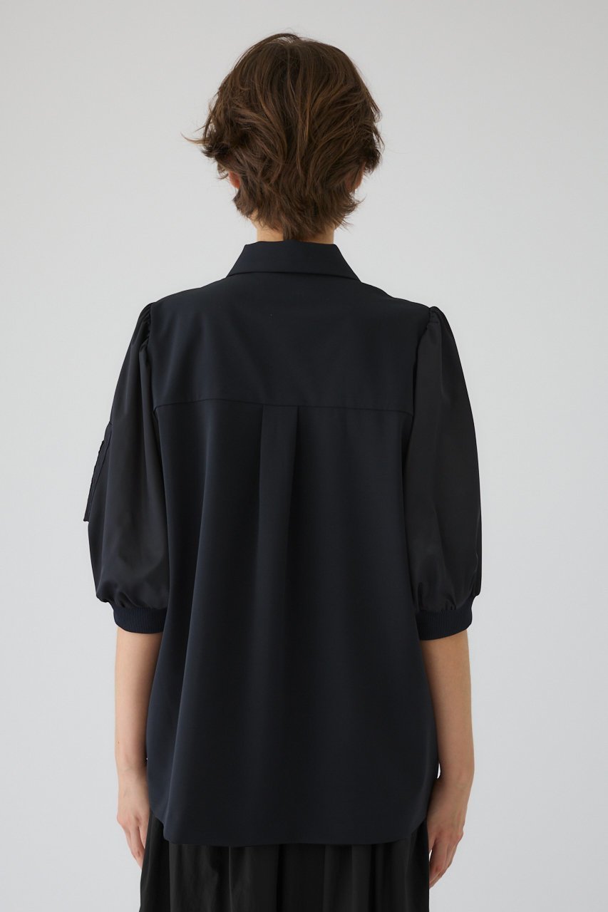 【リムアーク/RIM.ARK】のMA-1 sleeve SH/シャツ 人気、トレンドファッション・服の通販 founy(ファニー) 　ファッション　Fashion　レディースファッション　Fashion for Women　アウター　Coat / Outerwear Collection　MA-1ジャケット　MA-1 Bomber Jackets / Flight Jackets　トップス・カットソー　Cut & Sew Tops　シャツ・ブラウス・オフィスカジュアル　Elegant Blouses & Button-Ups　おすすめ　Recommended / Our Picks　コンパクト　Compact, Small Size　スリーブ　Sleeve, Long Sleeve / Short Sleeve　ツイル　Twist, Twisted Detail　テーラード　Tailored, Tailored Fit　ハーフ　Half, Half-Length　ロング　Long, Long-Length　再入荷　Restock / Back in Stock　other-4|ID: prp329100004901896 ipo3291000000036682799