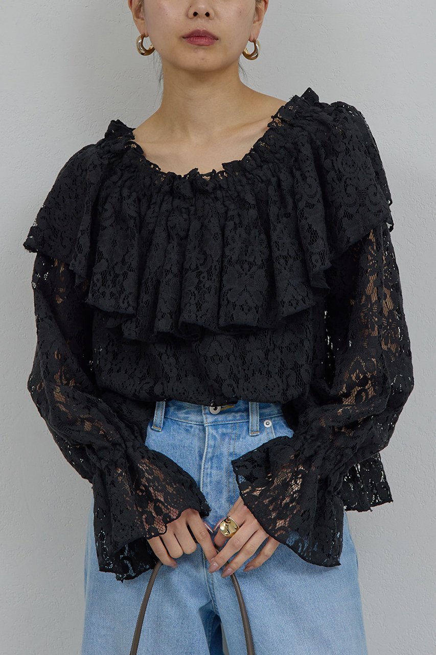 【ガリャルダガランテ/GALLARDAGALANTE】のオフショルレースブラウス 人気、トレンドファッション・服の通販 founy(ファニー) ファッション Fashion レディースファッション Fashion for Women トップス・カットソー Cut & Sew Tops シャツ・ブラウス・オフィスカジュアル Elegant Blouses & Button-Ups スリーブ Sleeve, Long Sleeve / Short Sleeve フェミニン Feminine, Girly レース Lace, Lace Fabric ロング Long, Long-Length エレガント 上品 Elegant 新作・新入荷 New Arrivals / New In other-5|ID: prp329100004901906 ipo3291000000036682907