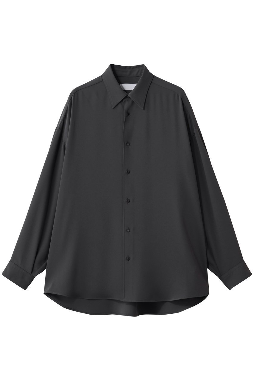 【グラフペーパー/Graphpaper】のSatin Oversized Regular Collor Shirt インテリア・キッズ・メンズ・レディースファッション・服の通販 founy(ファニー) 　ファッション　Fashion　レディースファッション　Fashion for Women　トップス・カットソー　Cut & Sew Tops　シャツ・ブラウス・オフィスカジュアル　Elegant Blouses & Button-Ups　サテン　Satin, Glossy Fabric　スリーブ　Sleeve, Long Sleeve / Short Sleeve　リラックス　Relax, Relaxed Fit　レギュラー　Regular, Standard Fit　ロング　Long, Long-Length　エレガント 上品　Elegant　羽織　Haori, Light Jacket　C.GRAY|ID: prp329100004901915 ipo3291000000036682982
