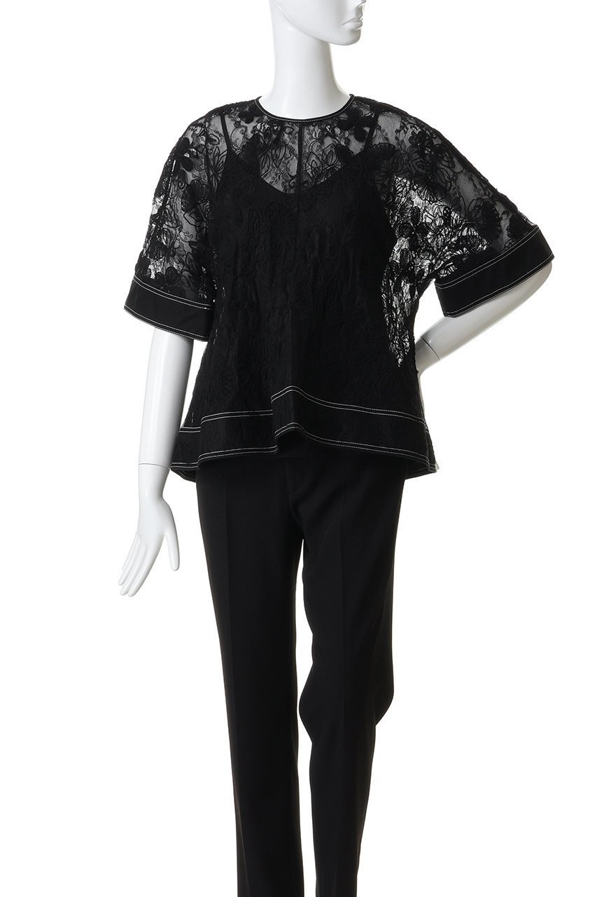 【スリーワン フィリップリム/3.1 Phillip Lim】のフローラル ディメンショナル レース ショートスリーブ フリルトップ 人気、トレンドファッション・服の通販 founy(ファニー) ファッション Fashion レディースファッション Fashion for Women トップス・カットソー Cut & Sew Tops シャツ・ブラウス・オフィスカジュアル Elegant Blouses & Button-Ups インナー Innerwear ショート Short, Short Length スリーブ Sleeve, Long Sleeve / Short Sleeve フィット Fit, Slim Fit フェミニン Feminine, Girly フリル Frill, Ruffle ペプラム Peplum, Flared Hem マニッシュ Mannish, Boyish モダン Modern, Contemporary レース Lace, Lace Fabric other-2|ID: prp329100004901923 ipo3291000000036683047