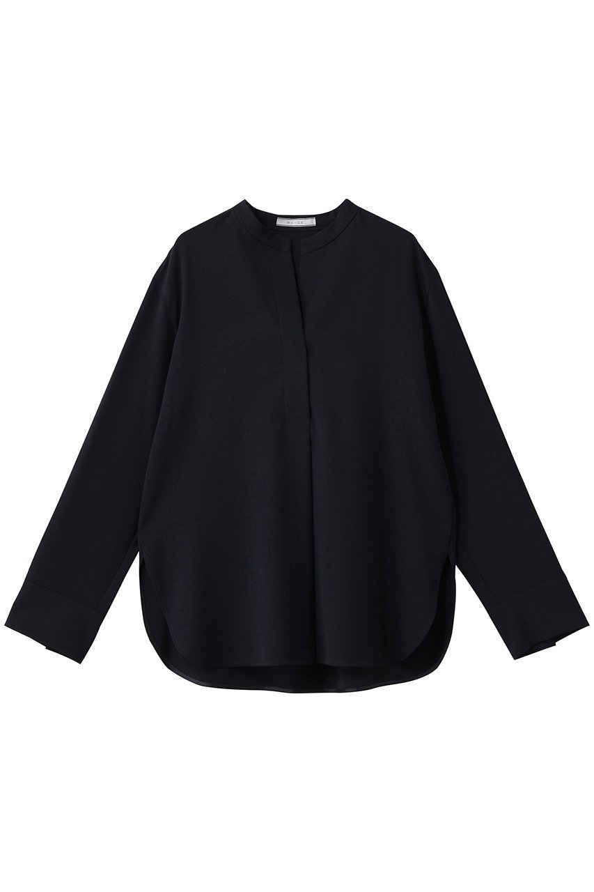 【ベイジ,/BEIGE,】のSPHENE(スフェーン)/スタンドカラープルオーバーブラウス インテリア・キッズ・メンズ・レディースファッション・服の通販 founy(ファニー) 　ファッション　Fashion　レディースファッション　Fashion for Women　トップス・カットソー　Cut & Sew Tops　シャツ・ブラウス・オフィスカジュアル　Elegant Blouses & Button-Ups　カジュアルプルオーバー・ニットトップス　Pullovers & Knit Tops / Casual Pullovers　スタンド　Stand Collar, Upright Stand　スリーブ　Sleeve, Long Sleeve / Short Sleeve　ビジネス 仕事 通勤　Business / Work / Commuting　ロング　Long, Long-Length　定番　Standard, Basic Item　Navy|ID: prp329100004901928 ipo3291000000036683094