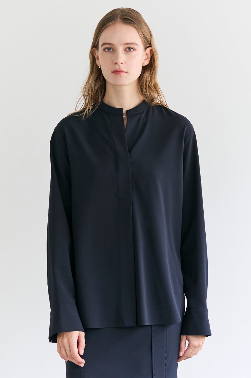 【ベイジ,/BEIGE,】のSPHENE(スフェーン)/スタンドカラープルオーバーブラウス 人気、トレンドファッション・服の通販 founy(ファニー) 　ファッション　Fashion　レディースファッション　Fashion for Women　トップス・カットソー　Cut & Sew Tops　シャツ・ブラウス・オフィスカジュアル　Elegant Blouses & Button-Ups　カジュアルプルオーバー・ニットトップス　Pullovers & Knit Tops / Casual Pullovers　スタンド　Stand Collar, Upright Stand　スリーブ　Sleeve, Long Sleeve / Short Sleeve　ビジネス 仕事 通勤　Business / Work / Commuting　ロング　Long, Long-Length　定番　Standard, Basic Item　other-7|ID: prp329100004901928 ipo3291000000036712039