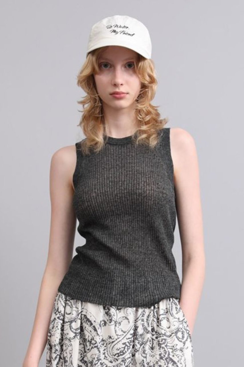 【サクラ/SACRA】のメランジリブタンクトップ 人気、トレンドファッション・服の通販 founy(ファニー) 　ファッション　Fashion　レディースファッション　Fashion for Women　トップス・カットソー　Cut & Sew Tops　キャミソール&ノースリーブ　Camisoles & Sleeveless Tops　シャツ・ブラウス・オフィスカジュアル　Elegant Blouses & Button-Ups　ロングTシャツ・Tシャツ　Longline T-Shirts & Tees　カットソー・ベーシックTシャツ　Cut-and-Sewn Tops / Stretch Tees & Basics　インナー　Innerwear　キャミソール　Camisole, Spaghetti Strap Top　コンパクト　Compact, Small Size　シアー　Sheer, See-Through　タンク　Tank Top, Sleeveless Top　ノースリーブ　Sleeveless, No-Sleeve　メランジ　Melange, Mixed Yarn　リネン　Linen, Linen Fabric　リラックス　Relax, Relaxed Fit　other-8|ID: prp329100004901942 ipo3291000000036683342