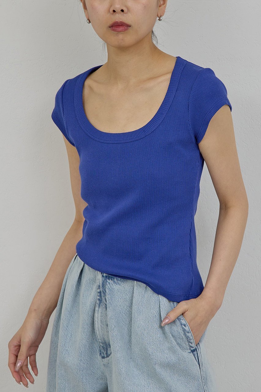 【ガリャルダガランテ/GALLARDAGALANTE】の【PEAS】コットンシルクチビTee インテリア・キッズ・メンズ・レディースファッション・服の通販 founy(ファニー) 　ファッション　Fashion　レディースファッション　Fashion for Women　トップス・カットソー　Cut & Sew Tops　シャツ・ブラウス・オフィスカジュアル　Elegant Blouses & Button-Ups　ロングTシャツ・Tシャツ　Longline T-Shirts & Tees　カットソー・ベーシックTシャツ　Cut-and-Sewn Tops / Stretch Tees & Basics　おすすめ　Recommended / Our Picks　なめらか　Smooth, Silky Texture　アンサンブル　Ensemble Set　カーディガン　Cardigan, Knitwear　コンパクト　Compact, Small Size　ショート　Short, Short Length　シルク　Silk, 100% Silk　シンプル　Simple, Minimal　スリーブ　Sleeve, Long Sleeve / Short Sleeve　夏　Summer　ブルー|ID: prp329100004901946 ipo3291000000036683370