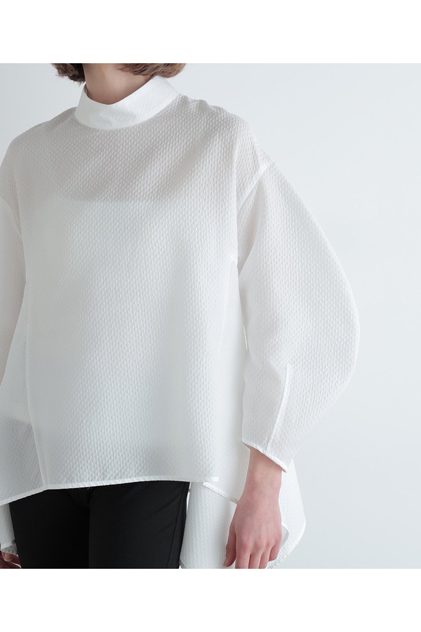 【ル フィル/LE PHIL】のスクエアジャカードブラウス 人気、トレンドファッション・服の通販 founy(ファニー) 　ファッション　Fashion　レディースファッション　Fashion for Women　トップス・カットソー　Cut & Sew Tops　シャツ・ブラウス・オフィスカジュアル　Elegant Blouses & Button-Ups　ジャカード／ジャガード　Jacquard, Woven Pattern　スタンダード　Standard, Basic　スリーブ　Sleeve, Long Sleeve / Short Sleeve　バランス　Balance, Style Balance　フレア　Flare, Flared　ロング　Long, Long-Length　other-7|ID: prp329100004901960 ipo3291000000036683504