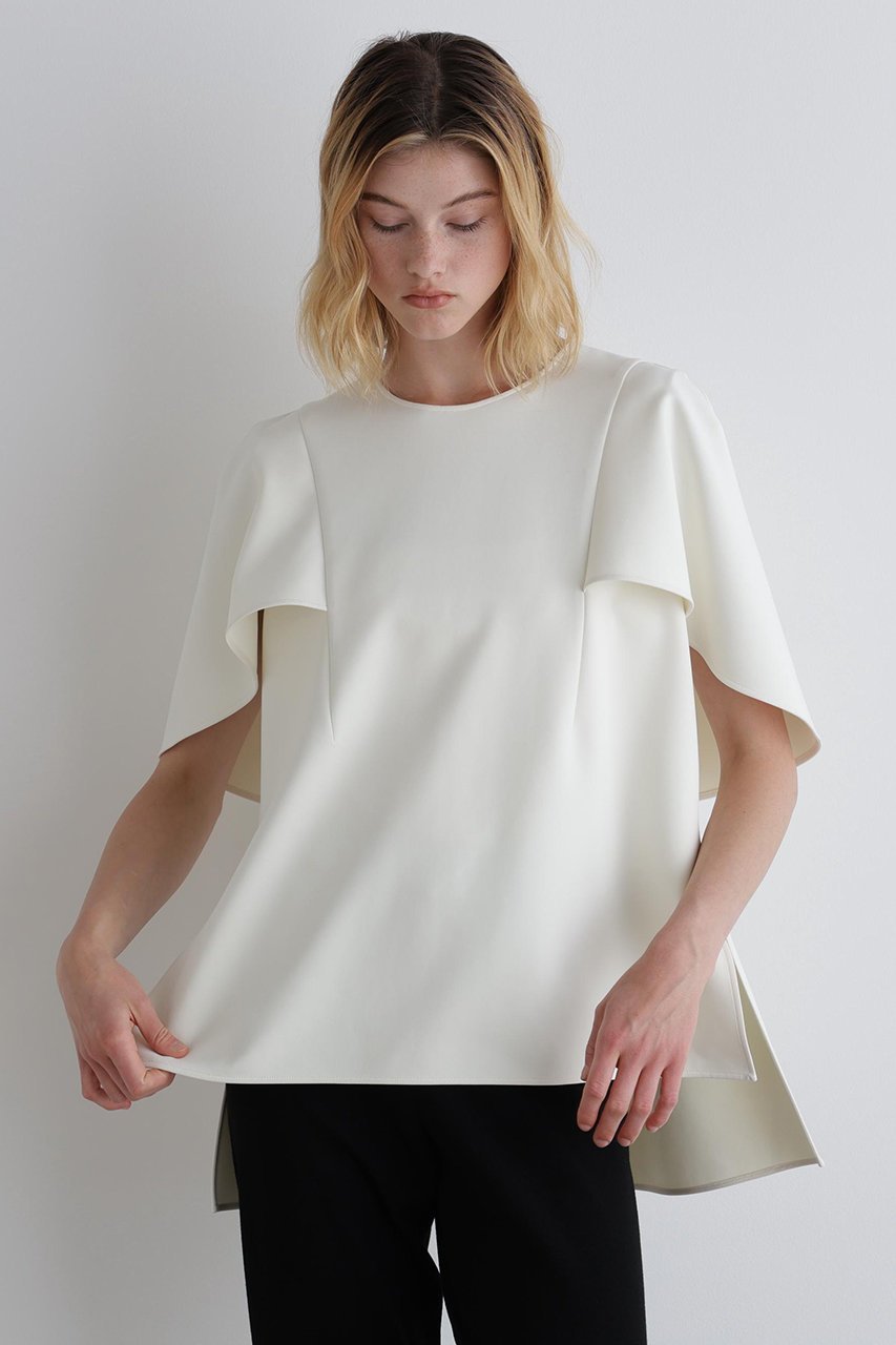 【ル フィル/LE PHIL】のライトダンボールケープブラウス 人気、トレンドファッション・服の通販 founy(ファニー) ファッション Fashion レディースファッション Fashion for Women トップス・カットソー Cut & Sew Tops シャツ・ブラウス・オフィスカジュアル Elegant Blouses & Button-Ups おすすめ Recommended / Our Picks ショート Short, Short Length ストレッチ Stretch, Stretchy Fabric スリット Slit, Slit Detail スリーブ Sleeve, Long Sleeve / Short Sleeve ノースリーブ Sleeveless, No-Sleeve other-2|ID: prp329100004901964 ipo3291000000036683535
