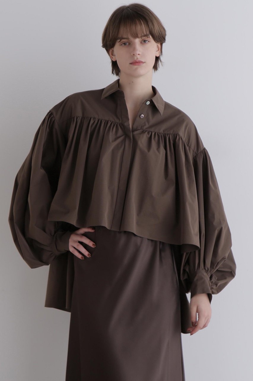 【ル フィル/LE PHIL】のクリスピータフタギャザーブラウス 人気、トレンドファッション・服の通販 founy(ファニー) ファッション Fashion レディースファッション Fashion for Women トップス・カットソー Cut & Sew Tops シャツ・ブラウス・オフィスカジュアル Elegant Blouses & Button-Ups スタンダード Standard, Basic ストレッチ Stretch, Stretchy Fabric スリーブ Sleeve, Long Sleeve / Short Sleeve バランス Balance, Style Balance ロング Long, Long-Length other-2|ID: prp329100004901969 ipo3291000000036683583