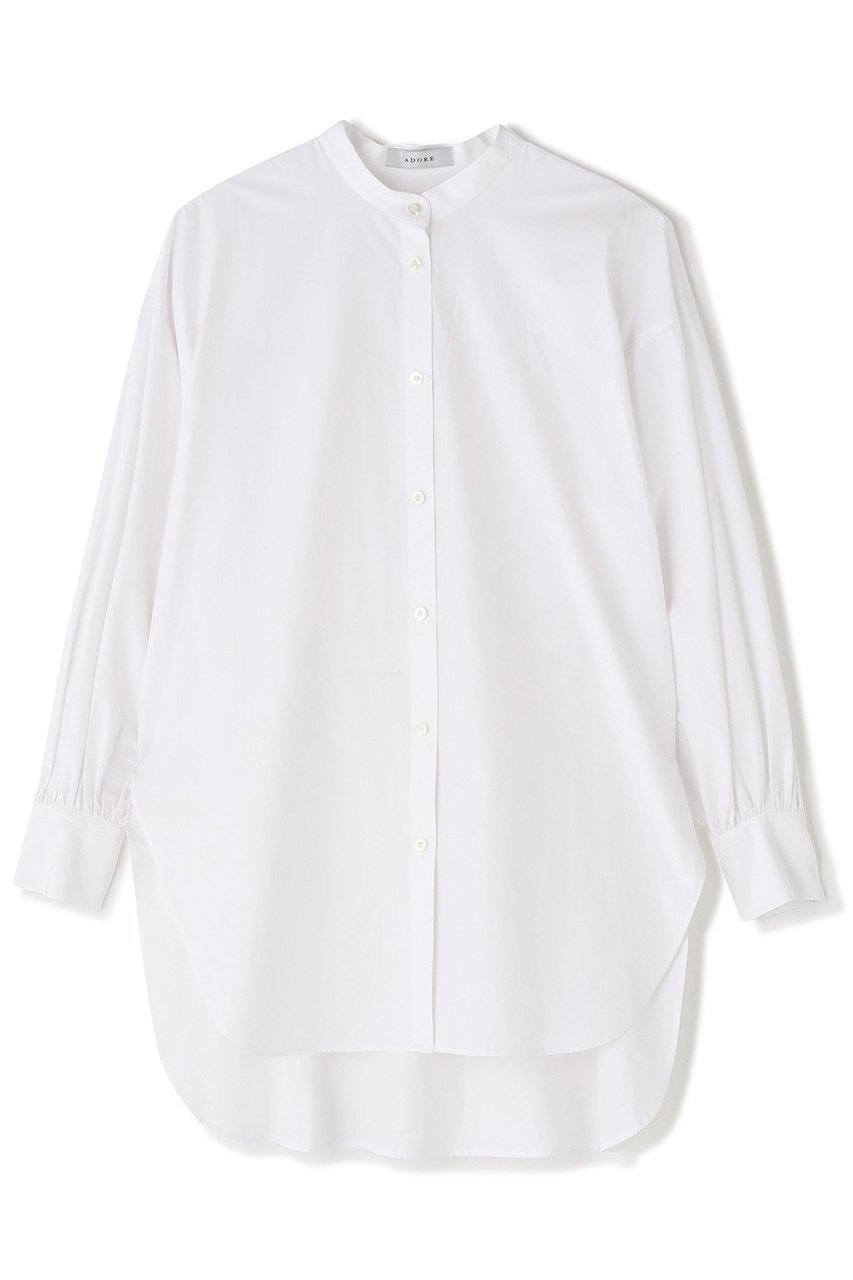 【アドーア/ADORE】のコンパクトプレーンクロス インテリア・キッズ・メンズ・レディースファッション・服の通販 founy(ファニー) ファッション Fashion レディースファッション Fashion for Women トップス・カットソー Cut & Sew Tops シャツ・ブラウス・オフィスカジュアル Elegant Blouses & Button-Ups スリーブ Sleeve, Long Sleeve / Short Sleeve ブロード Broadcloth, Fine Cotton ロング Long, Long-Length ホワイト|ID: prp329100004901976 ipo3291000000036683643