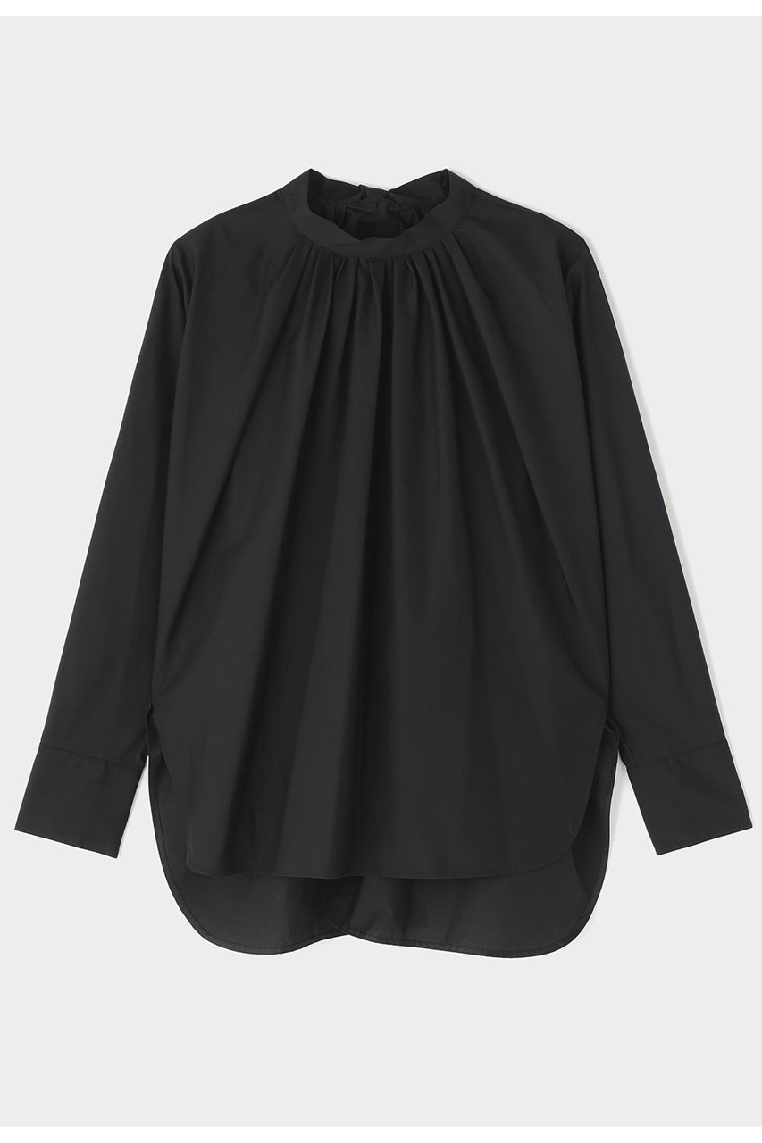 【ル フィル/LE PHIL】のタイプライターバックボタンブラウス インテリア・キッズ・メンズ・レディースファッション・服の通販 founy(ファニー) ファッション Fashion レディースファッション Fashion for Women トップス・カットソー Cut & Sew Tops シャツ・ブラウス・オフィスカジュアル Elegant Blouses & Button-Ups バッグ Bags ギャザー Gathered, Ruffled スリーブ Sleeve, Long Sleeve / Short Sleeve タイプライター Typewriter Fabric, Crisp Cotton ロング Long, Long-Length ブラック|ID: prp329100004901979 ipo3291000000036683655