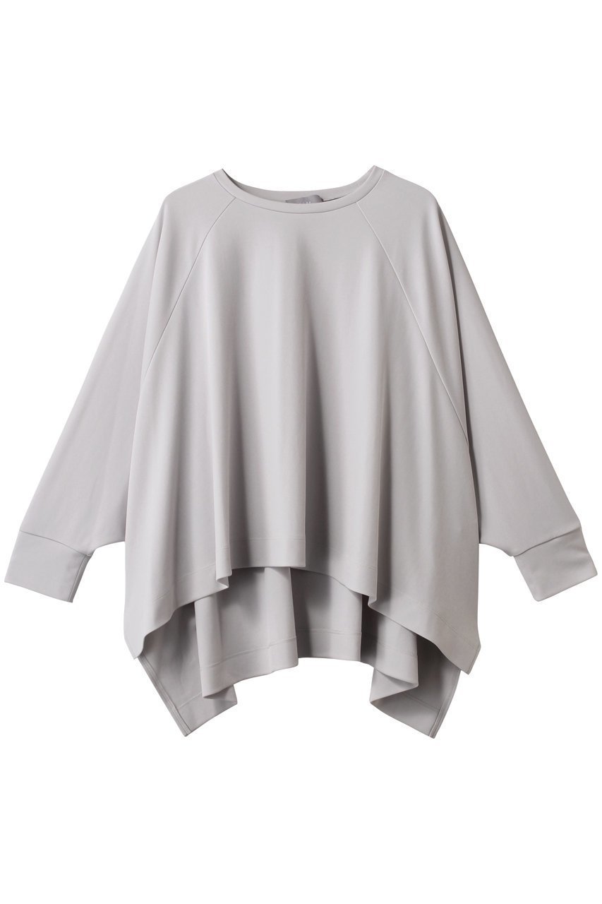 【ヒューエルミュージアム/hueLe Museum】の【hLM】トリアセダンボールジャージーオーバートップ インテリア・キッズ・メンズ・レディースファッション・服の通販 founy(ファニー) ファッション Fashion レディースファッション Fashion for Women トップス・カットソー Cut & Sew Tops シャツ・ブラウス・オフィスカジュアル Elegant Blouses & Button-Ups ロングTシャツ・Tシャツ Longline T-Shirts & Tees カットソー・ベーシックTシャツ Cut-and-Sewn Tops / Stretch Tees & Basics ショート Short, Short Length シンプル Simple, Minimal スリーブ Sleeve, Long Sleeve / Short Sleeve ドレープ Drape, Draping Fabric フォルム Silhouette, Form エレガント 上品 Elegant グレー|ID: prp329100004901980 ipo3291000000036683662