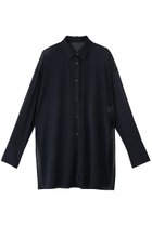 【アンクレイヴ/uncrave】のトリコットシフォン ロングシャツ 人気、トレンドファッション・服の通販 founy(ファニー) ファッション Fashion レディースファッション Fashion for Women トップス・カットソー Cut & Sew Tops シャツ・ブラウス・オフィスカジュアル Elegant Blouses & Button-Ups ギャザー Gathered, Ruffled シアー Sheer, See-Through シフォン Chiffon, Lightweight Fabric ストレッチ Stretch, Stretchy Fabric スリット Slit, Slit Detail スリーブ Sleeve, Long Sleeve / Short Sleeve ロング Long, Long-Length エレガント 上品 Elegant thumbnail ネイビー|ID: prp329100004901988 ipo3291000000036683739