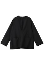 【ブラミンク/BLAMINK】の【BLMK】スリットネックブラウス 人気、トレンドファッション・服の通販 founy(ファニー) ファッション Fashion レディースファッション Fashion for Women トップス・カットソー Cut & Sew Tops シャツ・ブラウス・オフィスカジュアル Elegant Blouses & Button-Ups なめらか Smooth, Silky Texture インナー Innerwear シアー Sheer, See-Through スリット Slit, Slit Detail スリーブ Sleeve, Long Sleeve / Short Sleeve ロング Long, Long-Length エレガント 上品 Elegant thumbnail ブラック|ID: prp329100004901993 ipo3291000000036683787