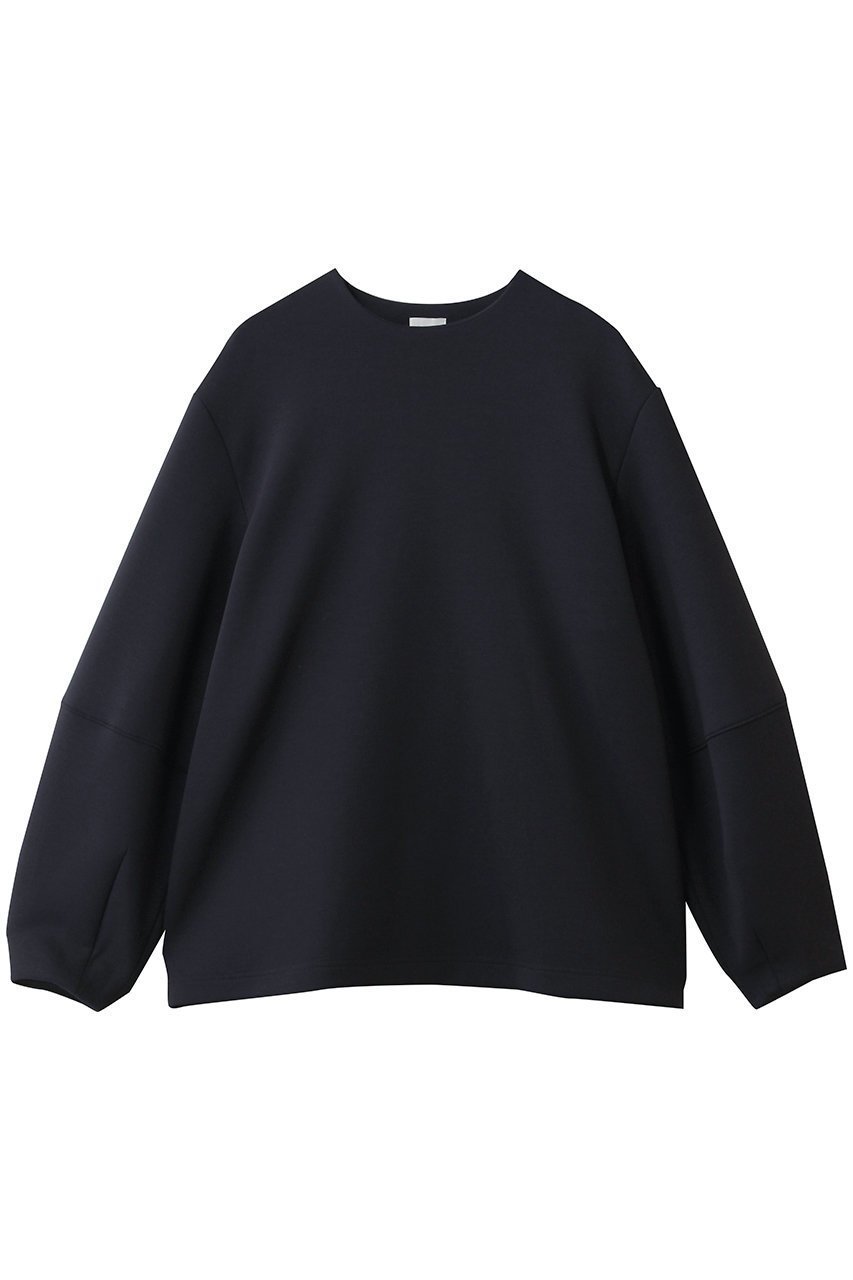 【マノフ/MANOF】のCURVED SLEEVES TOPSトップス インテリア・キッズ・メンズ・レディースファッション・服の通販 founy(ファニー) 　ファッション　Fashion　レディースファッション　Fashion for Women　トップス・カットソー　Cut & Sew Tops　シャツ・ブラウス・オフィスカジュアル　Elegant Blouses & Button-Ups　ロングTシャツ・Tシャツ　Longline T-Shirts & Tees　カットソー・ベーシックTシャツ　Cut-and-Sewn Tops / Stretch Tees & Basics　シンプル　Simple, Minimal　スリーブ　Sleeve, Long Sleeve / Short Sleeve　ロング　Long, Long-Length　NAVY|ID: prp329100004902028 ipo3291000000036684120