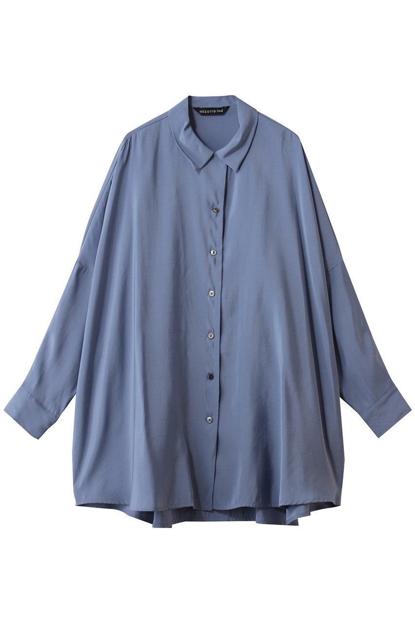 【ミズイロ インド/mizuiro ind】のwide tunic shirt シャツ インテリア・キッズ・メンズ・レディースファッション・服の通販 founy(ファニー) ファッション Fashion レディースファッション Fashion for Women トップス・カットソー Cut & Sew Tops シャツ・ブラウス・オフィスカジュアル Elegant Blouses & Button-Ups シンプル Simple, Minimal スタンダード Standard, Basic スリーブ Sleeve, Long Sleeve / Short Sleeve チュニック Tunic, Long Top ロング Long, Long-Length blue|ID: prp329100004902045 ipo3291000000036684274