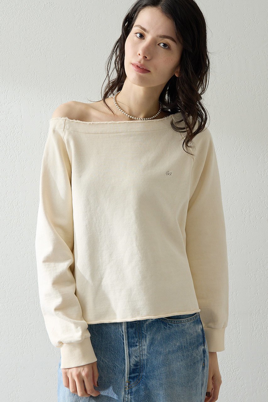 【ウィムガゼット/Whim Gazette】のオフショル刺繍プルオーバー 人気、トレンドファッション・服の通販 founy(ファニー) 　ファッション　Fashion　レディースファッション　Fashion for Women　トップス・カットソー　Cut & Sew Tops　シャツ・ブラウス・オフィスカジュアル　Elegant Blouses & Button-Ups　ロングTシャツ・Tシャツ　Longline T-Shirts & Tees　カジュアルプルオーバー・ニットトップス　Pullovers & Knit Tops / Casual Pullovers　カットソー・ベーシックTシャツ　Cut-and-Sewn Tops / Stretch Tees & Basics　スウェット / スエット　Sweatshirt, Sweatwear　スリーブ　Sleeve, Long Sleeve / Short Sleeve　バランス　Balance, Style Balance　ロング　Long, Long-Length　 other-1|ID: prp329100004902053 ipo3291000000036684357