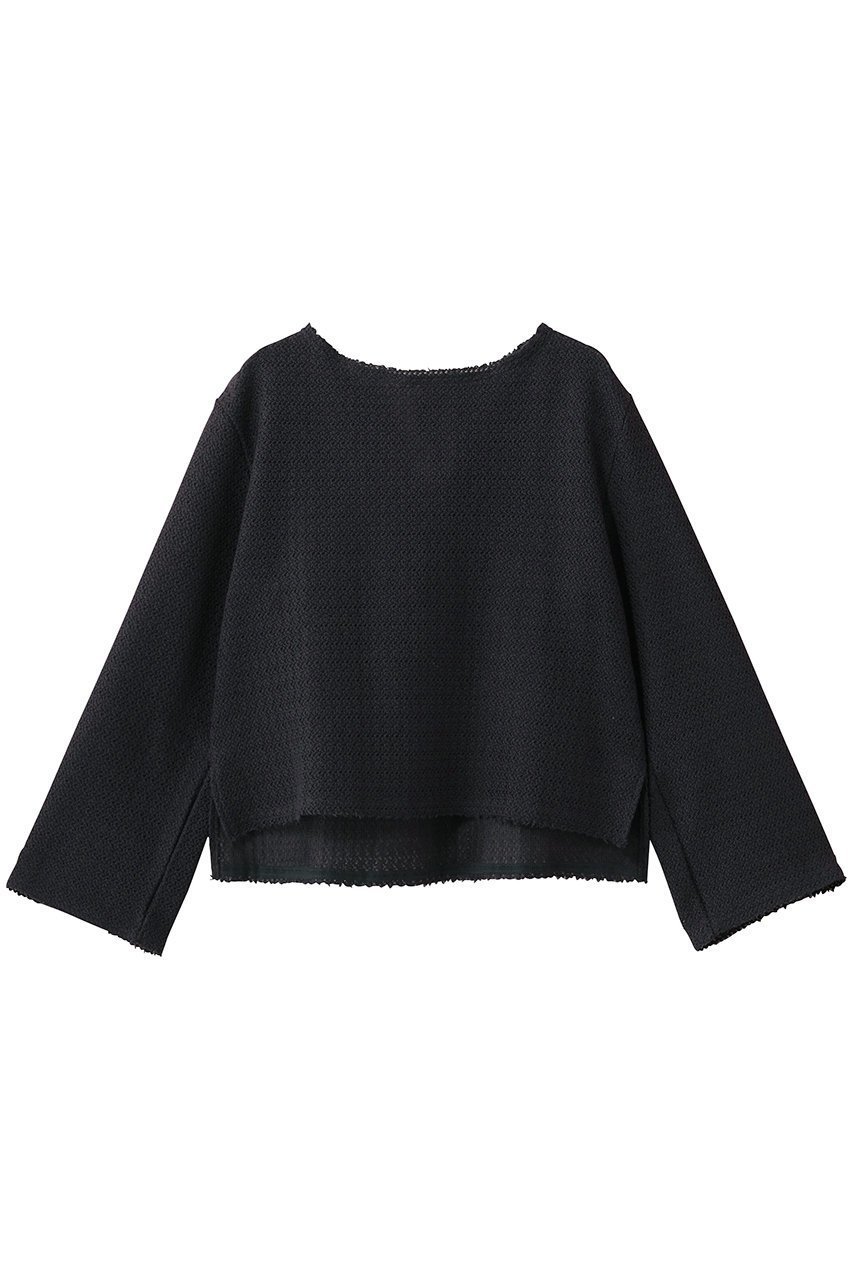 【スリー ドッツ/three dots】のラッセル バックリボントップス インテリア・キッズ・メンズ・レディースファッション・服の通販 founy(ファニー) 　ファッション　Fashion　レディースファッション　Fashion for Women　トップス・カットソー　Cut & Sew Tops　シャツ・ブラウス・オフィスカジュアル　Elegant Blouses & Button-Ups　ロングTシャツ・Tシャツ　Longline T-Shirts & Tees　カットソー・ベーシックTシャツ　Cut-and-Sewn Tops / Stretch Tees & Basics　シアー　Sheer, See-Through　スリーブ　Sleeve, Long Sleeve / Short Sleeve　ラッセル　Raschel, Raschel Lace　リボン　Ribbon, Bow　レース　Lace, Lace Fabric　ロング　Long, Long-Length　春　Spring　インク|ID: prp329100004902060 ipo3291000000036684422