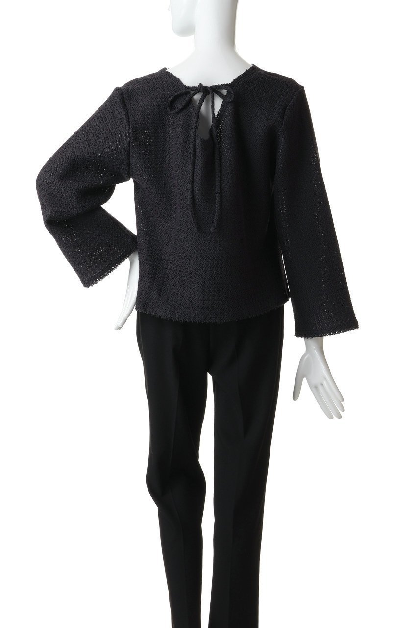 【スリー ドッツ/three dots】のラッセル バックリボントップス 人気、トレンドファッション・服の通販 founy(ファニー) 　ファッション　Fashion　レディースファッション　Fashion for Women　トップス・カットソー　Cut & Sew Tops　シャツ・ブラウス・オフィスカジュアル　Elegant Blouses & Button-Ups　ロングTシャツ・Tシャツ　Longline T-Shirts & Tees　カットソー・ベーシックTシャツ　Cut-and-Sewn Tops / Stretch Tees & Basics　シアー　Sheer, See-Through　スリーブ　Sleeve, Long Sleeve / Short Sleeve　ラッセル　Raschel, Raschel Lace　リボン　Ribbon, Bow　レース　Lace, Lace Fabric　ロング　Long, Long-Length　春　Spring　other-4|ID: prp329100004902060 ipo3291000000036712267