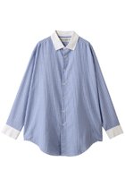 【シンゾーン/Shinzone】のクレリックシャツ 人気、トレンドファッション・服の通販 founy(ファニー) ファッション Fashion レディースファッション Fashion for Women トップス・カットソー Cut & Sew Tops シャツ・ブラウス・オフィスカジュアル Elegant Blouses & Button-Ups オックス Oxford Fabric カフス Cuff Design ストライプ Stripe, Striped Pattern スリーブ Sleeve, Long Sleeve / Short Sleeve ビジネス 仕事 通勤 Business / Work / Commuting ロング Long, Long-Length エレガント 上品 Elegant thumbnail ブルー|ID: prp329100004902062 ipo3291000000036684440