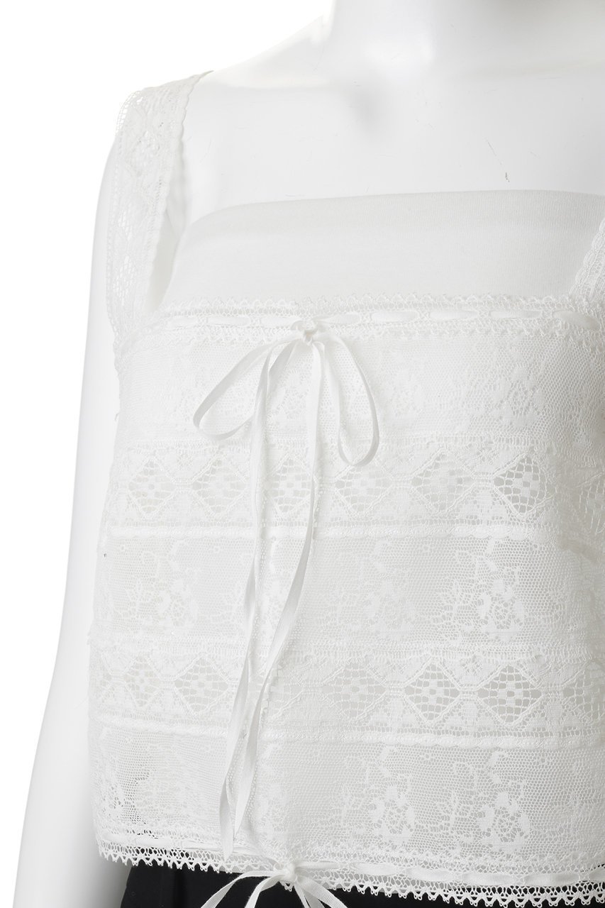 【ビリティス ディセッタン/Bilitis dix-sept ans】のレースコンビネーションキャミソール 人気、トレンドファッション・服の通販 founy(ファニー) 　ファッション　Fashion　レディースファッション　Fashion for Women　トップス・カットソー　Cut & Sew Tops　キャミソール&ノースリーブ　Camisoles & Sleeveless Tops　シャツ・ブラウス・オフィスカジュアル　Elegant Blouses & Button-Ups　ロングTシャツ・Tシャツ　Longline T-Shirts & Tees　カットソー・ベーシックTシャツ　Cut-and-Sewn Tops / Stretch Tees & Basics　キャミソール　Camisole, Spaghetti Strap Top　タンク　Tank Top, Sleeveless Top　フェミニン　Feminine, Girly　フロント　Front, Front Design　リボン　Ribbon, Bow　レース　Lace, Lace Fabric　エレガント 上品　Elegant　other-5|ID: prp329100004902067 ipo3291000000036684481