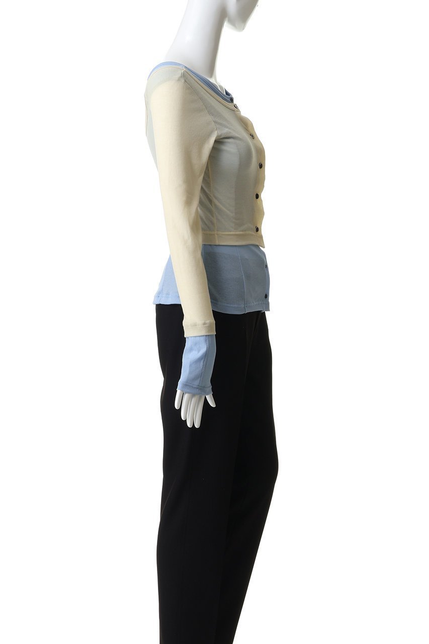 【メゾンスペシャル/MAISON SPECIAL】の2WAY Neck Bicolor Comfort Top/2WAYネックバイカラーコンフィートップ 人気、トレンドファッション・服の通販 founy(ファニー) 　ファッション　Fashion　レディースファッション　Fashion for Women　トップス・カットソー　Cut & Sew Tops　シャツ・ブラウス・オフィスカジュアル　Elegant Blouses & Button-Ups　ロングTシャツ・Tシャツ　Longline T-Shirts & Tees　カットソー・ベーシックTシャツ　Cut-and-Sewn Tops / Stretch Tees & Basics　カーディガン　Cardigan, Knitwear　スリーブ　Sleeve, Long Sleeve / Short Sleeve　ロング　Long, Long-Length　夏　Summer　other-3|ID: prp329100004902074 ipo3291000000036684538