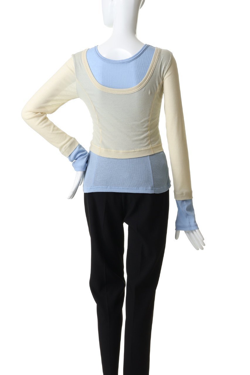 【メゾンスペシャル/MAISON SPECIAL】の2WAY Neck Bicolor Comfort Top/2WAYネックバイカラーコンフィートップ 人気、トレンドファッション・服の通販 founy(ファニー) 　ファッション　Fashion　レディースファッション　Fashion for Women　トップス・カットソー　Cut & Sew Tops　シャツ・ブラウス・オフィスカジュアル　Elegant Blouses & Button-Ups　ロングTシャツ・Tシャツ　Longline T-Shirts & Tees　カットソー・ベーシックTシャツ　Cut-and-Sewn Tops / Stretch Tees & Basics　カーディガン　Cardigan, Knitwear　スリーブ　Sleeve, Long Sleeve / Short Sleeve　ロング　Long, Long-Length　夏　Summer　other-4|ID: prp329100004902074 ipo3291000000036684539