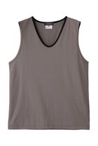 【ベリーテイジ/VERYTAGE / MEN】の【MEN】SILKY Vネックタンクトップ ライトグレー×ブラック|ID: prp329100004902077 ipo3291000000036904879