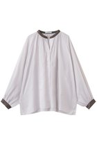 【ベイジ,/BEIGE,】のPAULINE / リネンヴィスコースフェイクレザー配色ブラウス 人気、トレンドファッション・服の通販 founy(ファニー) ファッション Fashion レディースファッション Fashion for Women トップス・カットソー Cut & Sew Tops シャツ・ブラウス・オフィスカジュアル Elegant Blouses & Button-Ups カフス Cuff Design ギャザー Gathered, Ruffled スリーブ Sleeve, Long Sleeve / Short Sleeve フェイクレザー Faux Leather, PU Leather ロング Long, Long-Length 再入荷 Restock / Back in Stock 夏 Summer 春 Spring S/S・春夏 SS, Spring/Summer, Warm Season 洗える Machine Washable thumbnail Lilac|ID: prp329100004902082 ipo3291000000036684608